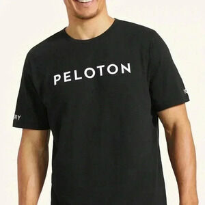 Peloton 100 ride milestone black tshirt size S unisex